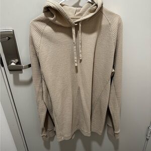 Old Navy Beige Waffle-Knit Hoodie